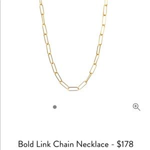 Mejuri gold plated Paperclip link necklace